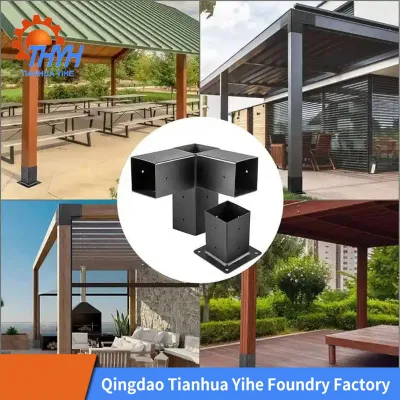 High Quality Customized Pergola Extension Bracket Carbon Steel Bracket Arches Metal Pergola Post Bracket Pergola Kit