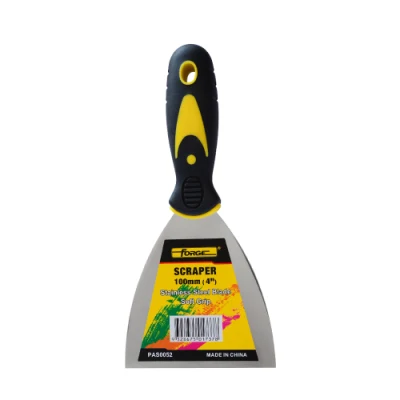 4&quot; Stainless Steel Wall Scraper Putty Knife with TPR Soft Handle