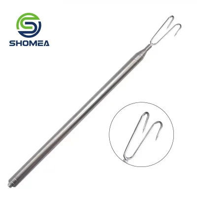 Custom Hard Stainless Steel Extension Pole Disc Golf Retriever Telescopic Pole with Hook