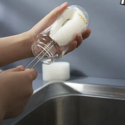 Free Samples for OEM ODM Kitchen Spot Cup Brush Cup Clean Sponge Long Handle Glass Brush Bottle