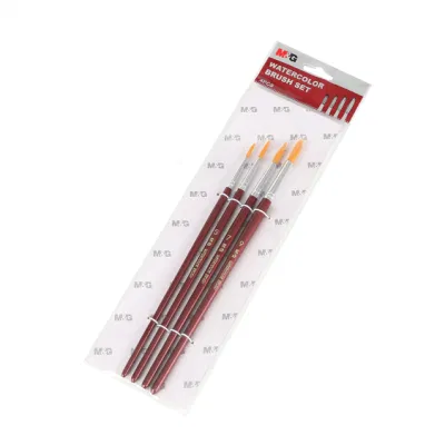 M&G Soft and Flexible Watercolor/Oil Painting Brush Pointed Paint Brush Set 4PCS