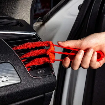 Scratch-Free Large Car Duster Interior Cleaning Brush Auto Detailing Brushes with Extendable Handle for Car Detailing Kit