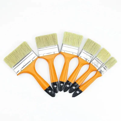 2022China Local Factory Plastic Handle Natural Soft Bristle Brush Small Paint Brush Different Size Paint Brush