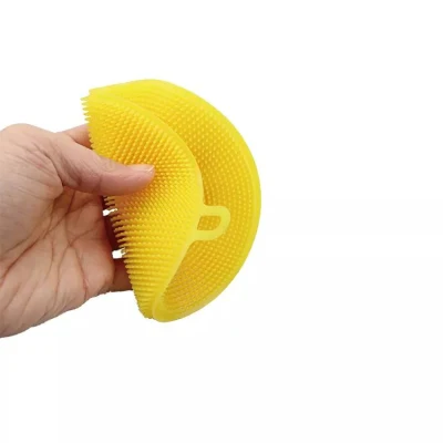 Silicone Non Stick Household Round Shape Dish Cleaning Brush