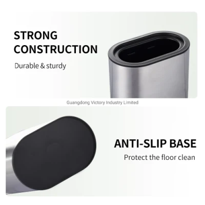 Factory Wholesale Amazon Oval Shape Toilet Brush Holders Flat Silicone Head