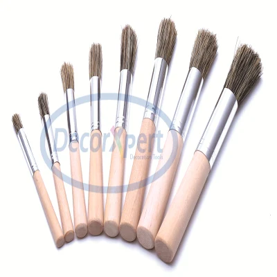 Artist Brush Blanch White Bristle with Wooden Handle