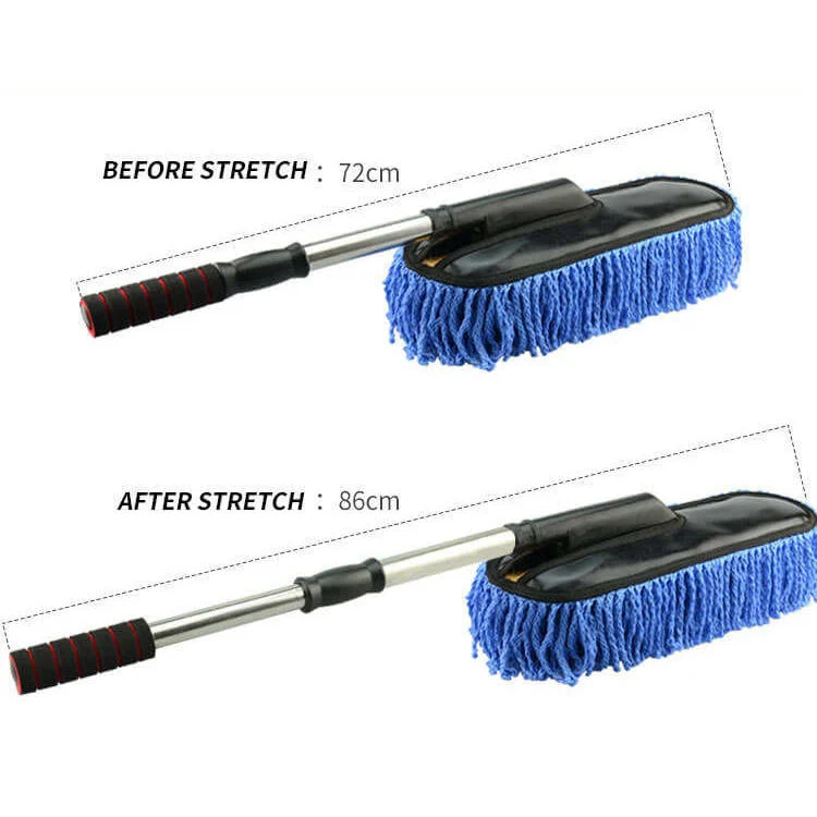 Hand Held Microfiber Car Duster Extendable Handle Interior Exterior Multipurpose Cleaning Car Brush