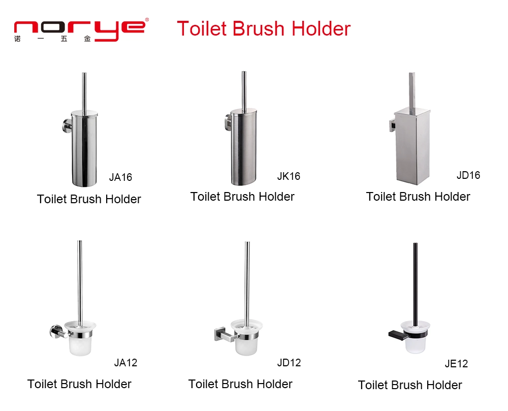 Square 304 Stainless Steel Toilet Accessories Wall Mount Toilet Brush