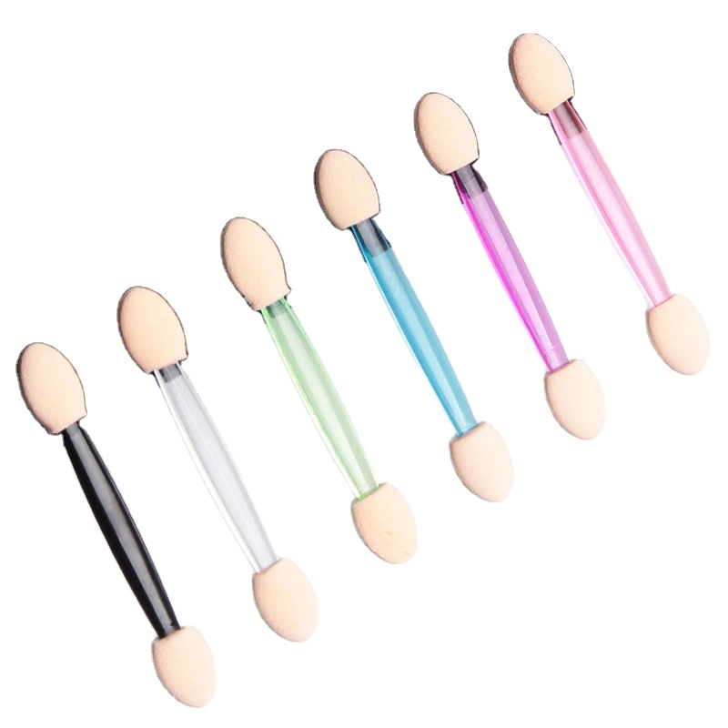 Factory Processing Disposable Color Eye Shadow Stick Double-Headed Sponge Latex Makeup Brush