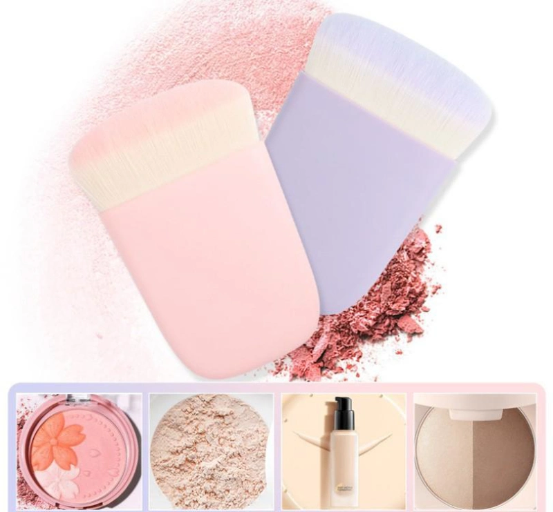 Private Label Square Contour Cosmetic Brush Powder Foundation Kabuki Blush Makeup Brushes