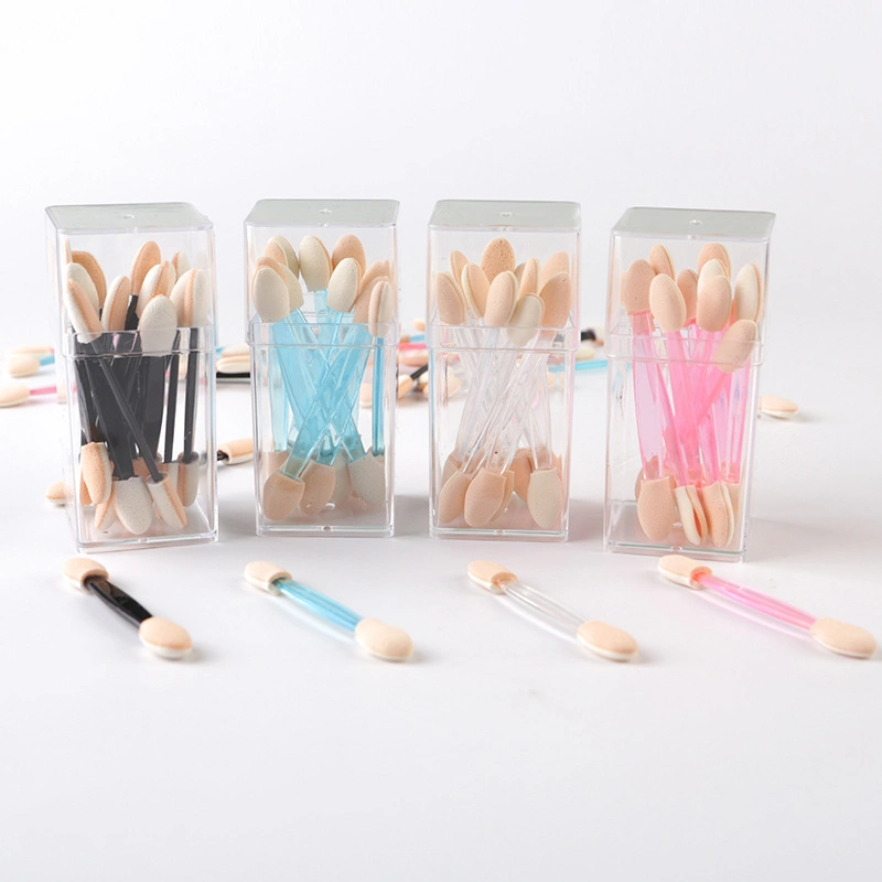 Factory Processing Disposable Color Eye Shadow Stick Double-Headed Sponge Latex Makeup Brush