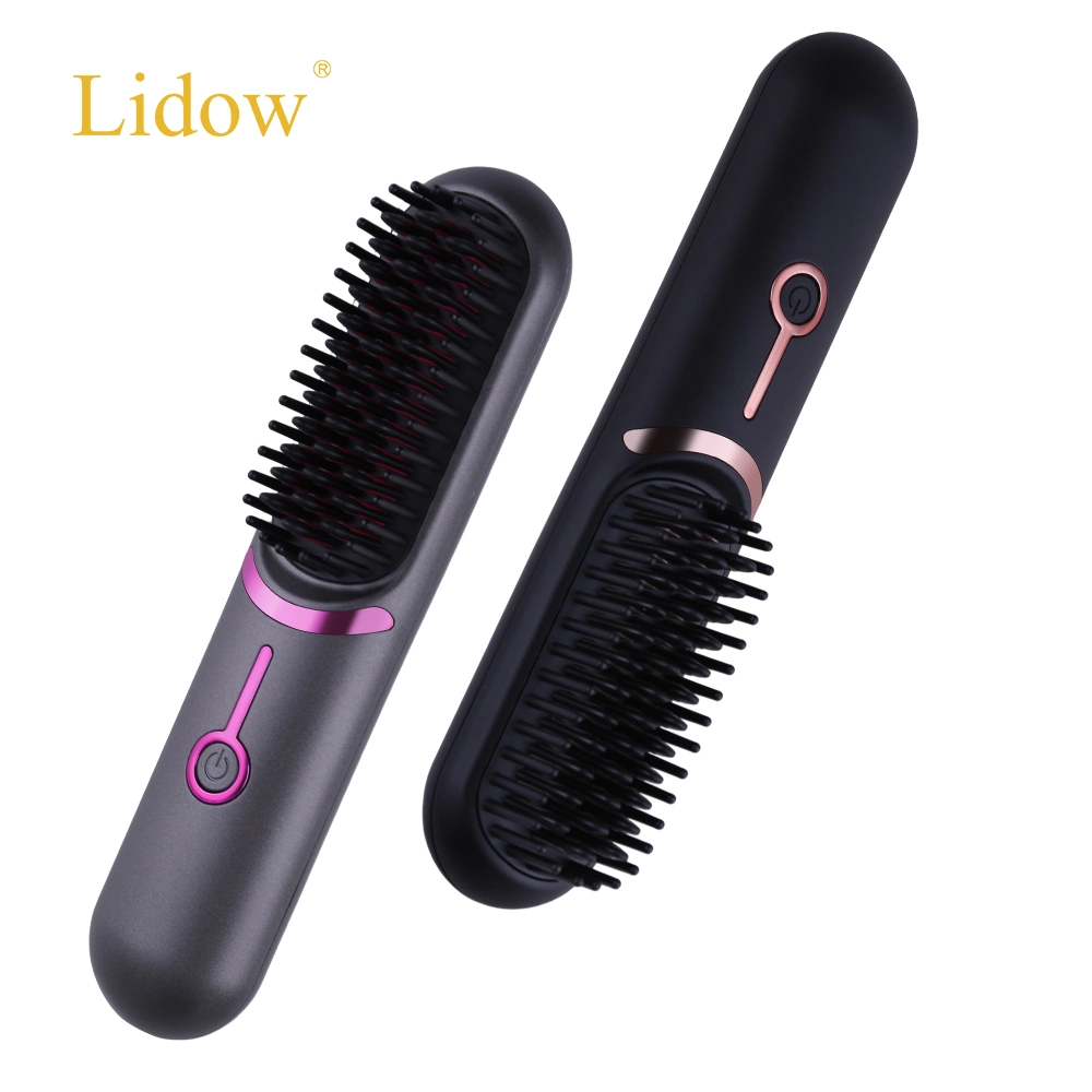 Curling Iron Brush Heating Roller Brush Ionic Thermal Round Brush for Loose Curl