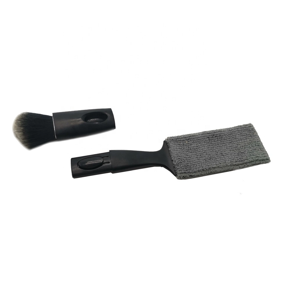 Shineopen Double Head Portable Car Interior Detailing Dust Brush Auto Detail Brush Exterior Soft Bristle Brushes