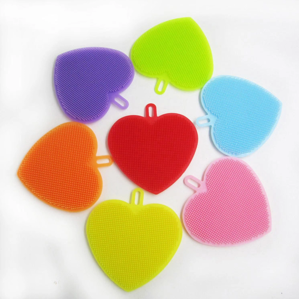 Food Grade Silicone Sponge Dish Washing Kitchen Scrubber Dishes Multipurpose Brush