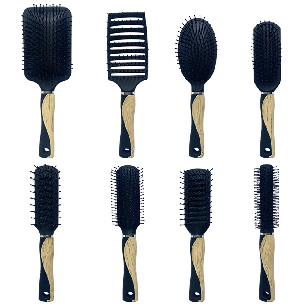 Eco-Friendly Square Bamboo Paddle Massage Hair Brush with Wood Pins