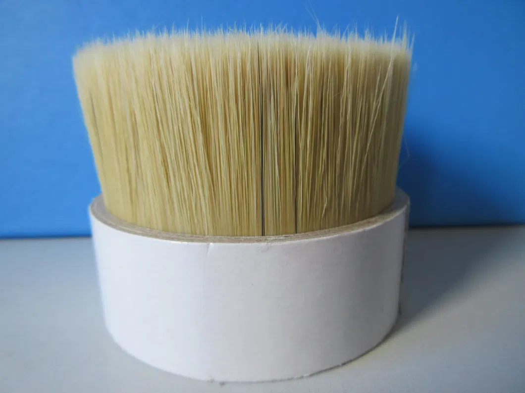 High Imitation Synthetic White Boiled Bristle Pet PBT Hollow Solid Mixed Tapered Paint Brush Filaments