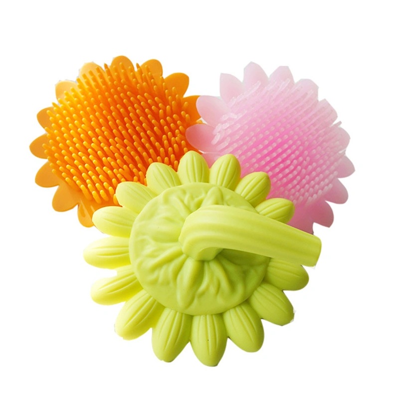 Amazon Hot Selle Head Scalp Massager Comb Wholesale Customized Silicone Baby Hair Shampoo Brush