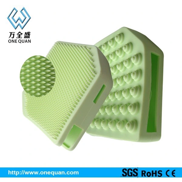 Food Grade Super Soft Silicone Square Shape Hair Body Face Bath Brush for Baby or Adult