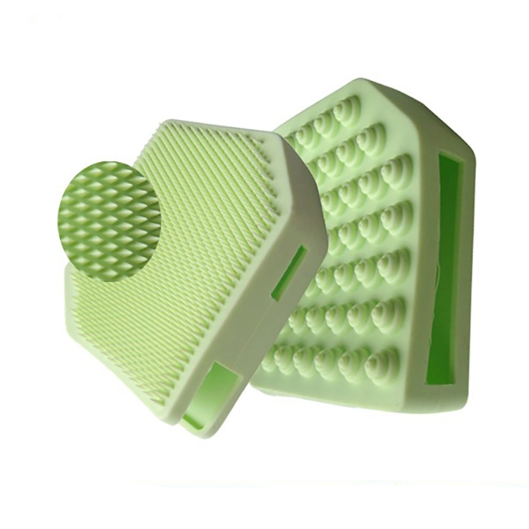 Food Grade Super Soft Silicone Square Shape Hair Body Face Bath Brush for Baby or Adult