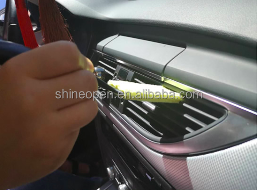 Shineopen Double Head Portable Car Interior Detailing Dust Brush Auto Detail Brush Exterior Soft Bristle Brushes