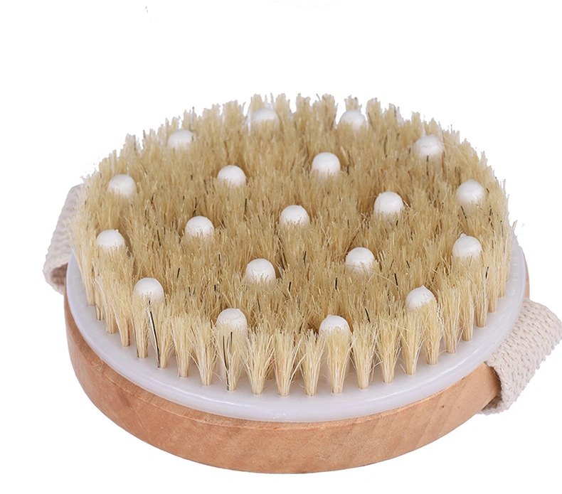 Gentle Massage Node Wet and Dry Body Brush Exfoliator with Massage Beads