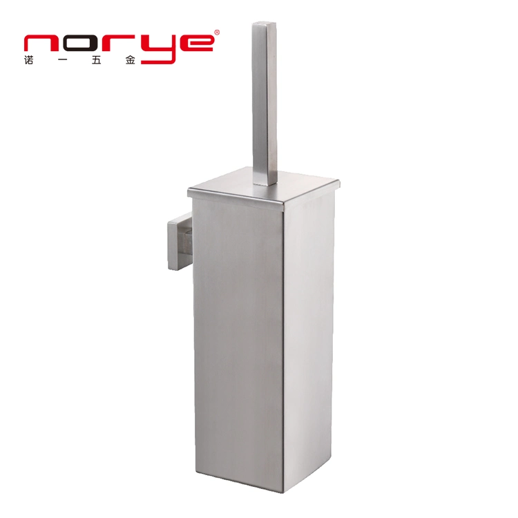 Square 304 Stainless Steel Toilet Accessories Wall Mount Toilet Brush