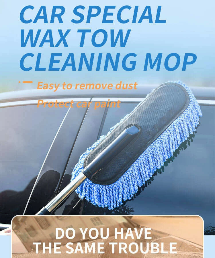 Hand Held Microfiber Car Duster Extendable Handle Interior Exterior Multipurpose Cleaning Car Brush