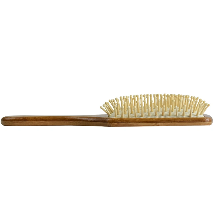 Eco-Friendly Square Bamboo Paddle Massage Hair Brush with Wood Pins