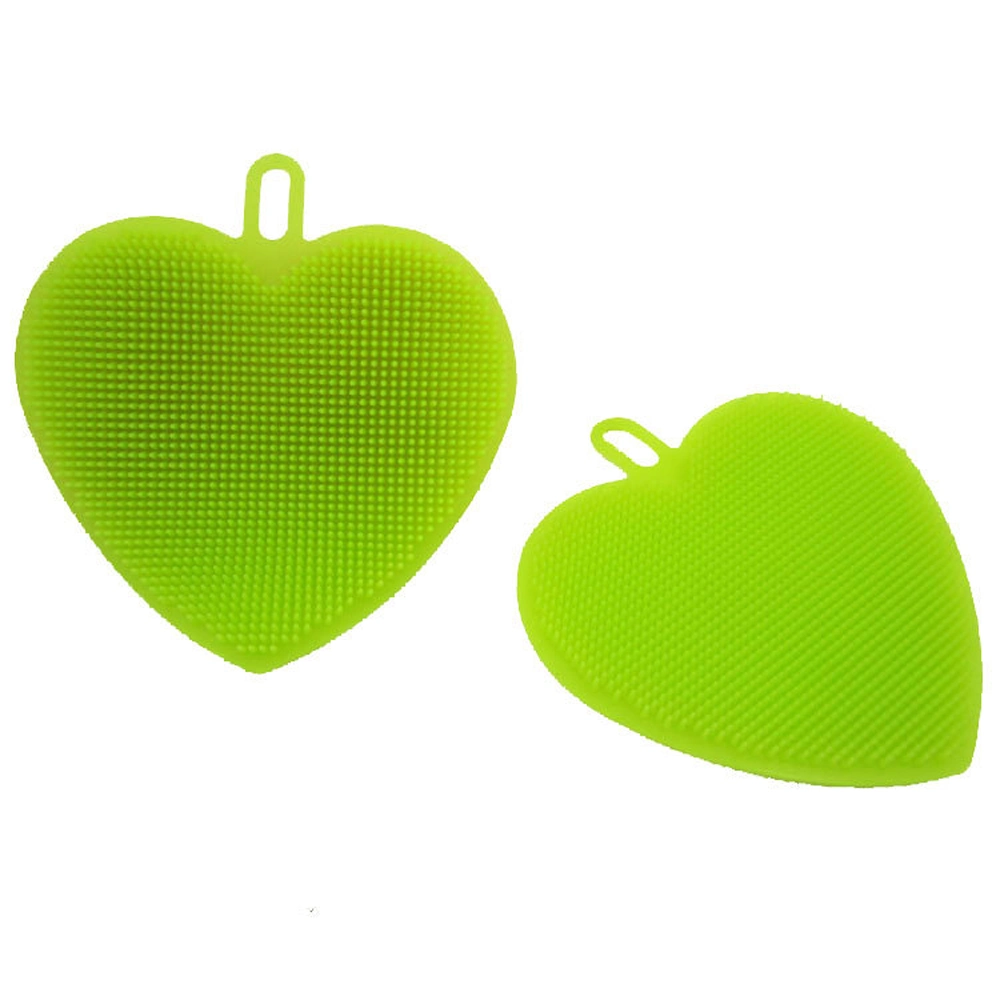 Food Grade Silicone Sponge Dish Washing Kitchen Scrubber Dishes Multipurpose Brush