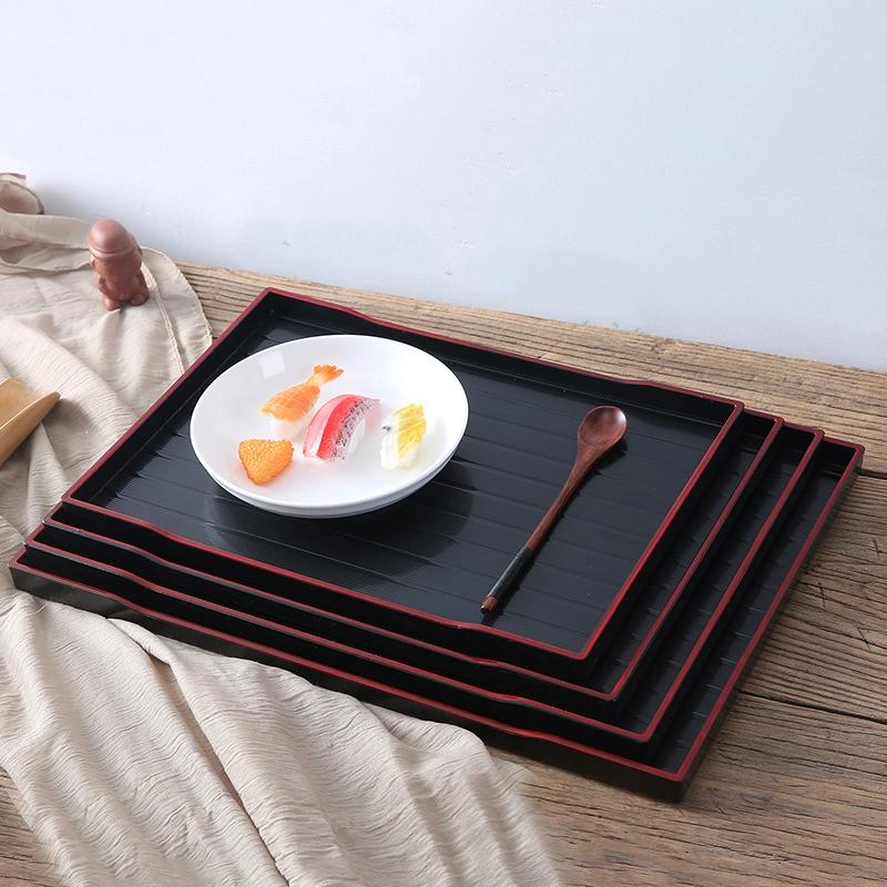 Paint Spraying Rectangle Japanese Style Plastic Rolling Tray