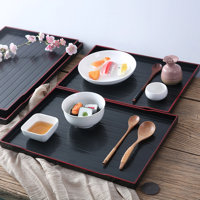 Paint Spraying Rectangle Japanese Style Plastic Rolling Tray