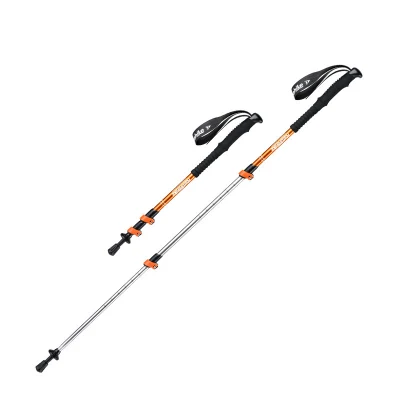 Bastones de Trekking de aluminio telescópico personalizados, plegables Nordic Walking Stick postes para caminatas al aire libre, campismo