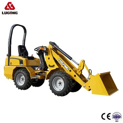 1 año Fabricante Lugong mini cargadora de ruedas articuladas con CE E188