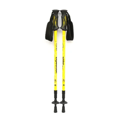 Plegable bastones de trekking de alta calidad de aleación de aluminio Bastones Nordic Walking polacos Alpenstock