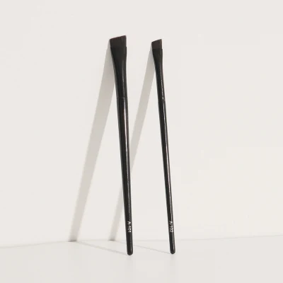  Blade Eyeliner Ceja Diagonal plano horizontal de la cabeza del cepillo maquillaje en polvo de seda