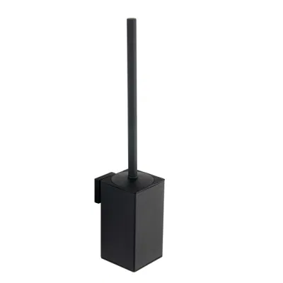 Square 304 Acero Inoxidable baño Accesorios de montaje en pared negro Cepillo Sanitario