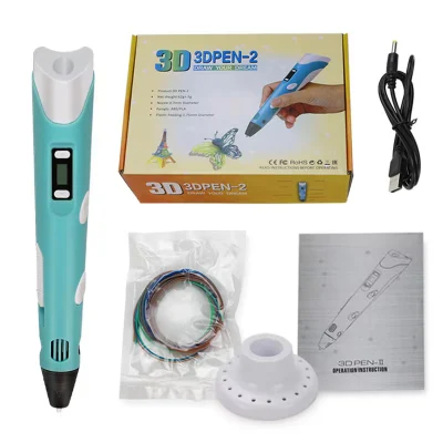  3D pluma de impresión Pintura de pluma tridimensional genuina para niños Baja temperatura Pincel de pintura de Graffiti multifuncional con juego de plumas