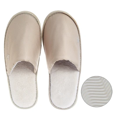  Fábrica de profesional de logotipo personalizado mayorista Desechables Reutilizables personalizada invitado SPA Hotel zapatillas para