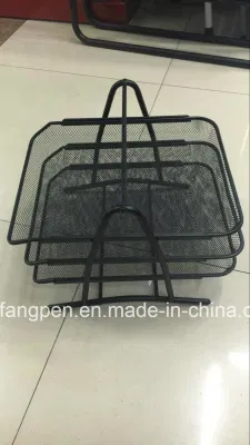 Bandeja de documentos metálicos de oficina de varios niveles