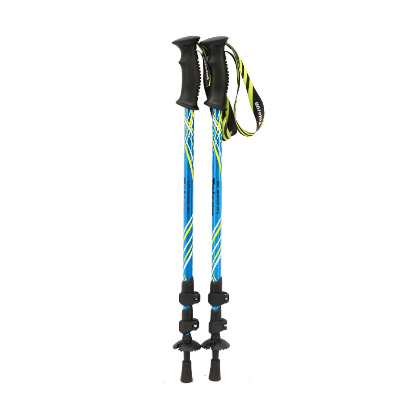 Custom 3-Section Telescopic Folding Aviation Aluminum 7075 Tracking Walking Hiking Sticks Trekking Poles