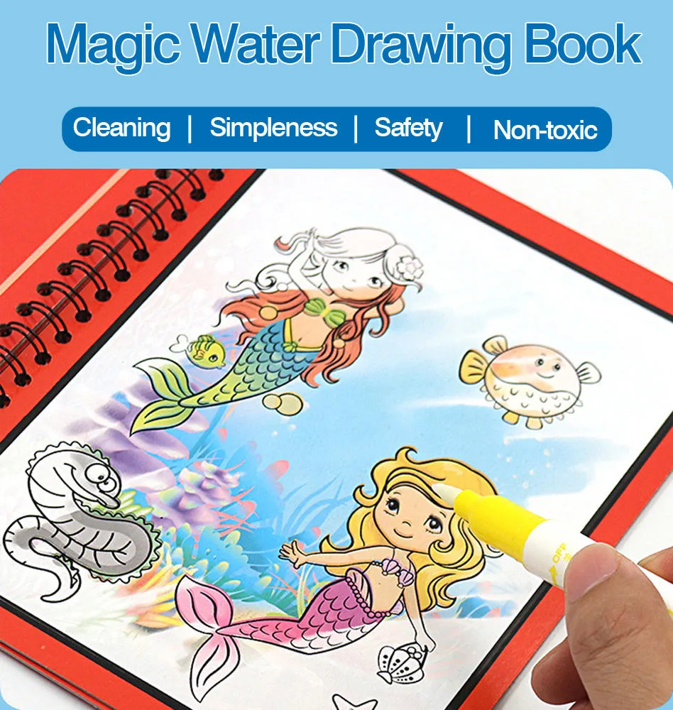 Cheap Price Kids Doodle Painting Book Drawing Coloring Magic Water Learning Toys