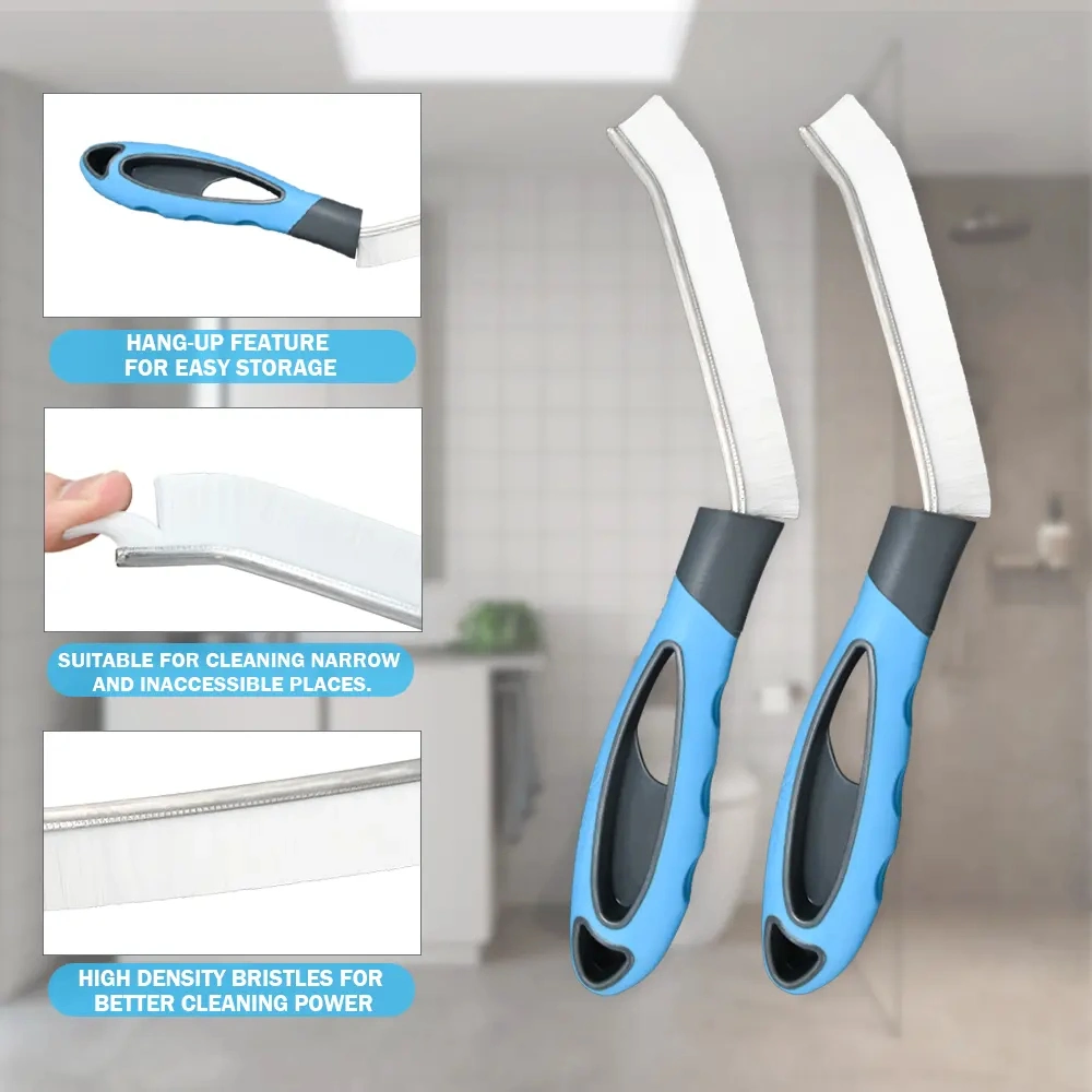 Top Quality Door and Window Corner Brush Cleaning Car Crevice Brush Kitchen Bathroom Sickle Brush Stainless Squeegee