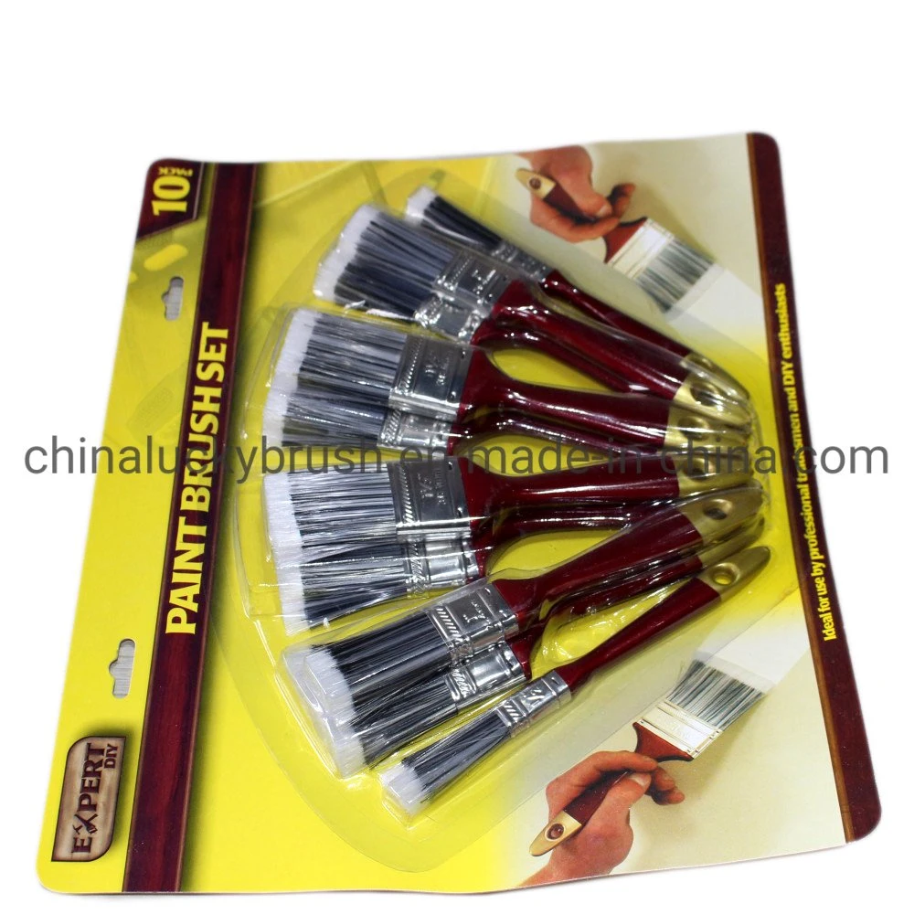 High Quality Wooden Handle Plastic Wire Paint Brush (YY-614)