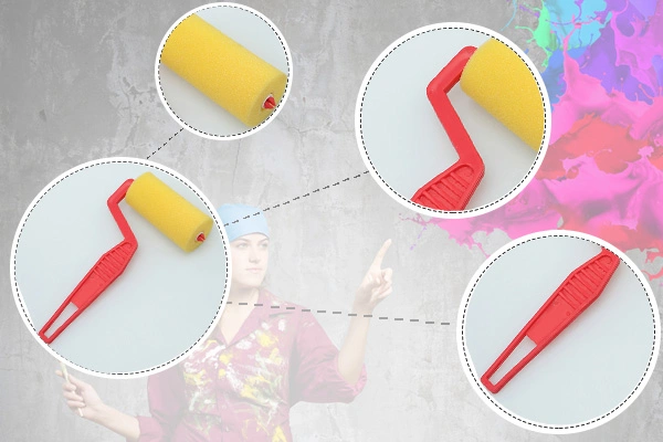 High Quality Foam Paint Roller with Plastic Handle for Foreigner