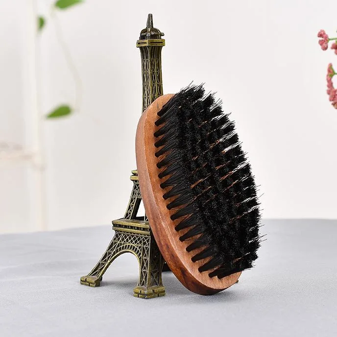 Natural Material Brighten Shoes Oval Horsehair Brush