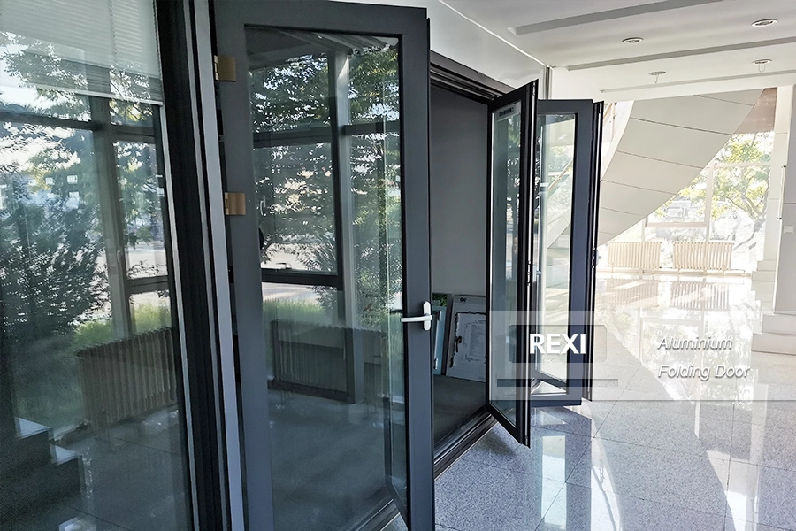 Glass Aluminium Bifold Folding Doors Windows Sliding Casement Aluminum Frame Multi-Fold Double Glazed Modern Design