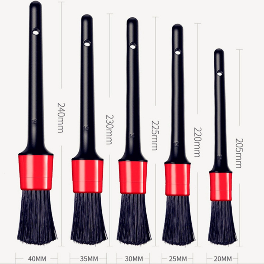 Perfect Different Sizes Automotive Washing Interior Cleaning Brushes Kit 5 Pieces Car Detailing Brush Set