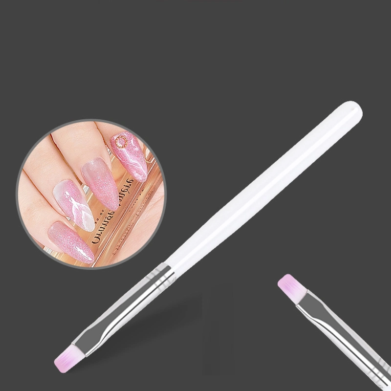 White Handle Nail Brush UV Gel Drawing Painting Brush