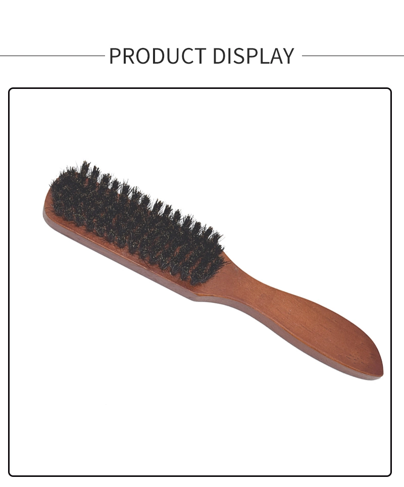 DIY Hair Brush Wood Handle Boar Bristle Beard Comb Styling Detangling Straightening Hairdressing Styling Tools