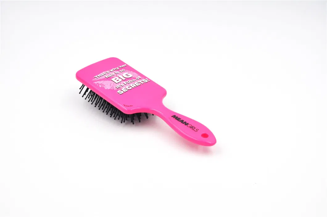 Square Plastic Hair Brush with UV Printing